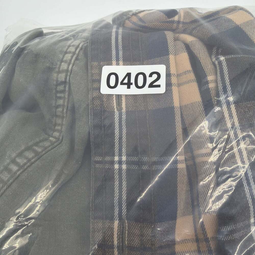 LL Bean Flannel Lined Canvas Shirt Jacket Mens Large L Olive Green Shacket Vtg - Picture 13 of 13
